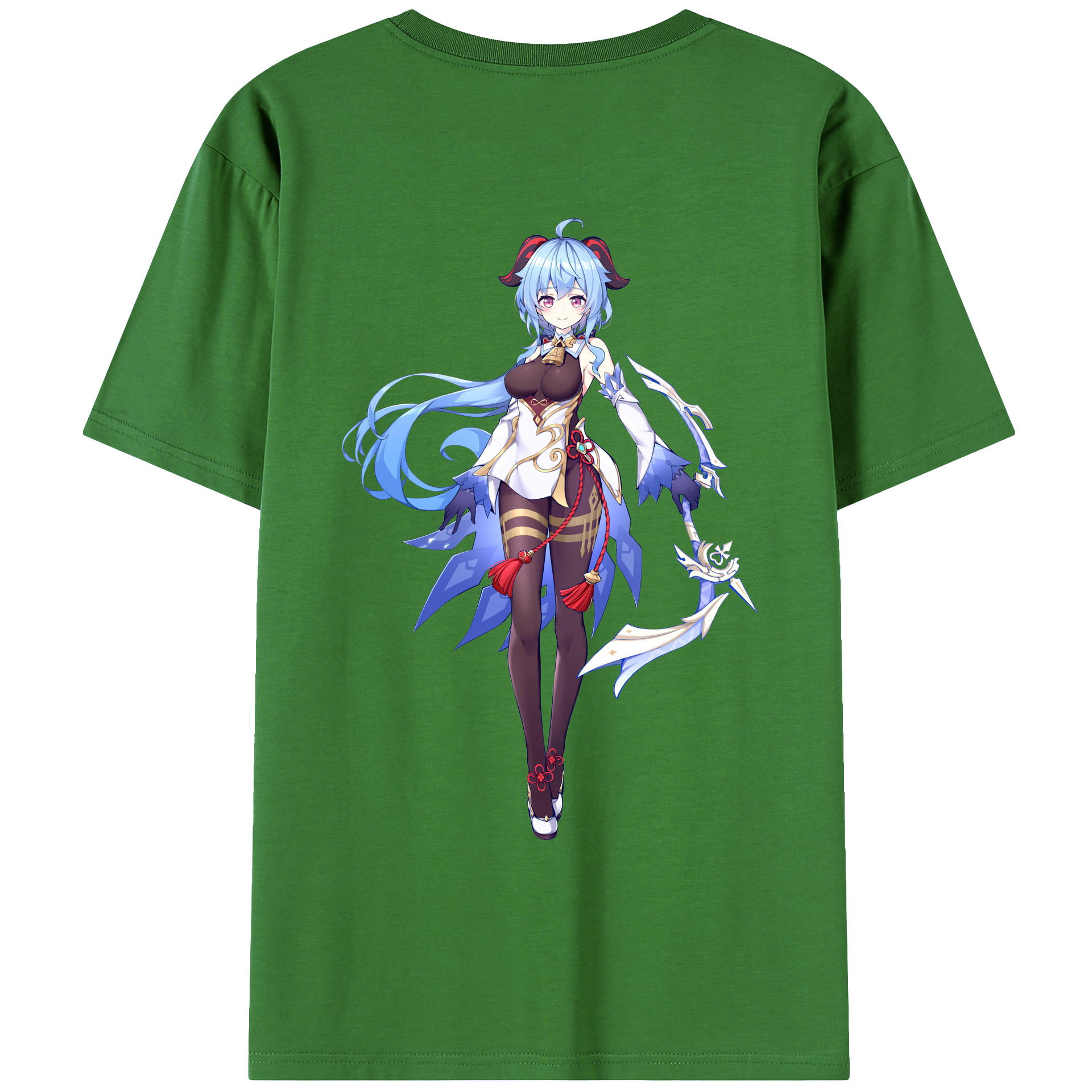 げんし神 甘雨 かんう genshin Ganyu レディース半袖Tシャツ(バックプリント)